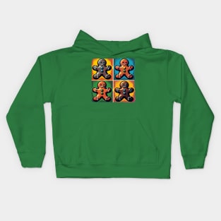 Gingerbread Groove: A Pop Art Celebration - Classic Christmas Kids Hoodie